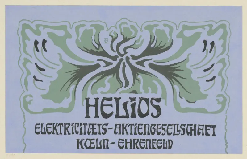 Titelblatt Helios Elektrizitäts-Aktiengesellschaft Köln-Ehrenfeld, 1900 – nr 1 av Otto Eckmann