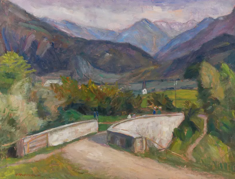 Zillenbachbrücke (Weg nach Gailenberg oberhalb von Hindelang im Allgäu) av Otto Modersohn