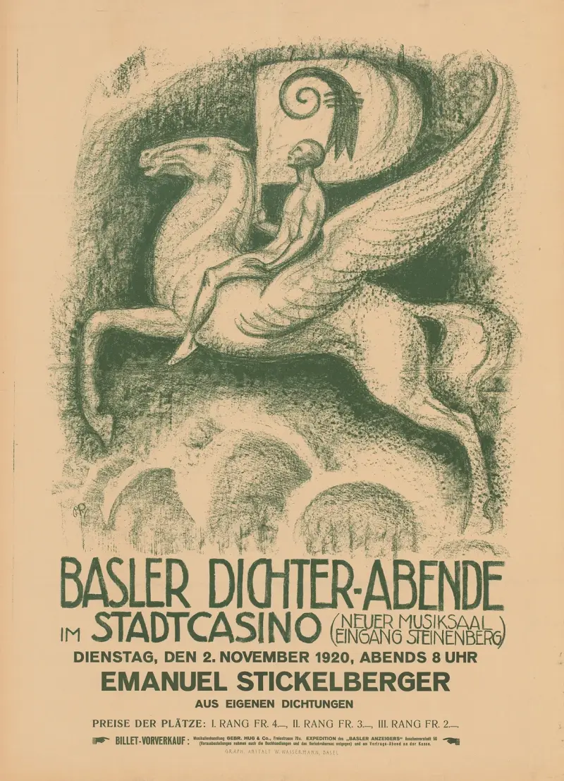Basel-diktarnas afton i Stadtcasino – Emanuel Stickelberger av Otto Plattner