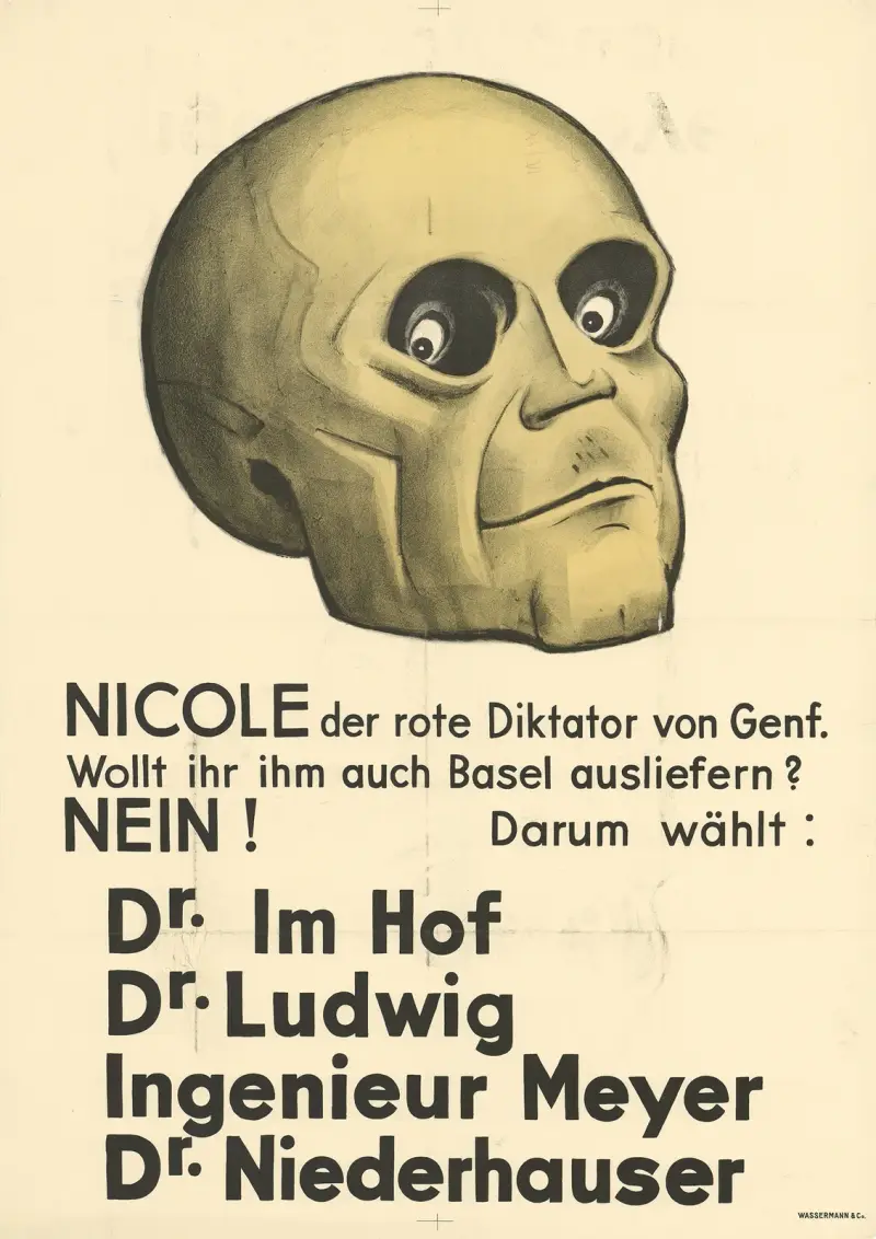 Nicole der rote Diktator von Genf. Wollt ihr ihm auch Basel ausliefern von Otto Plattner