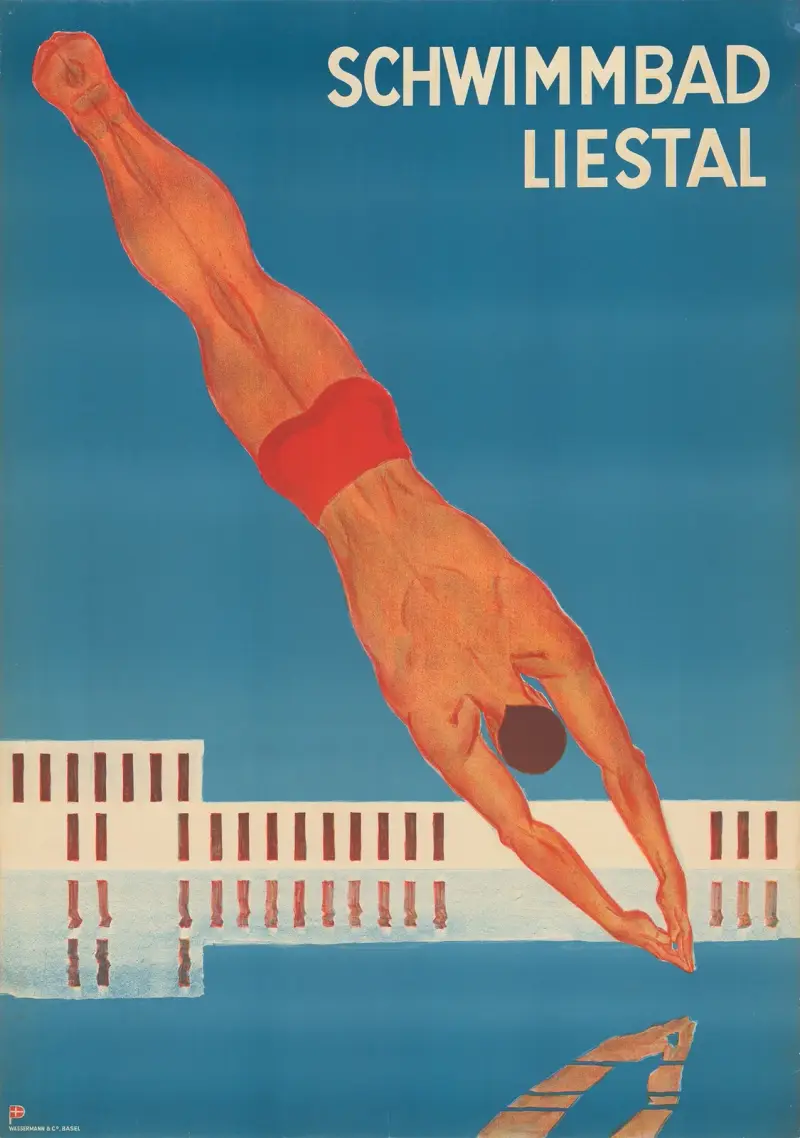 Schwimmbad Liestal von Otto Plattner