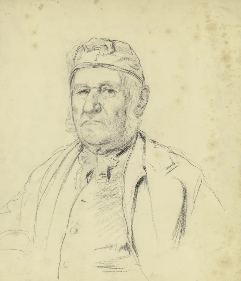 Bildnis des alten Müllers zu Streatley von Otto Scholderer
