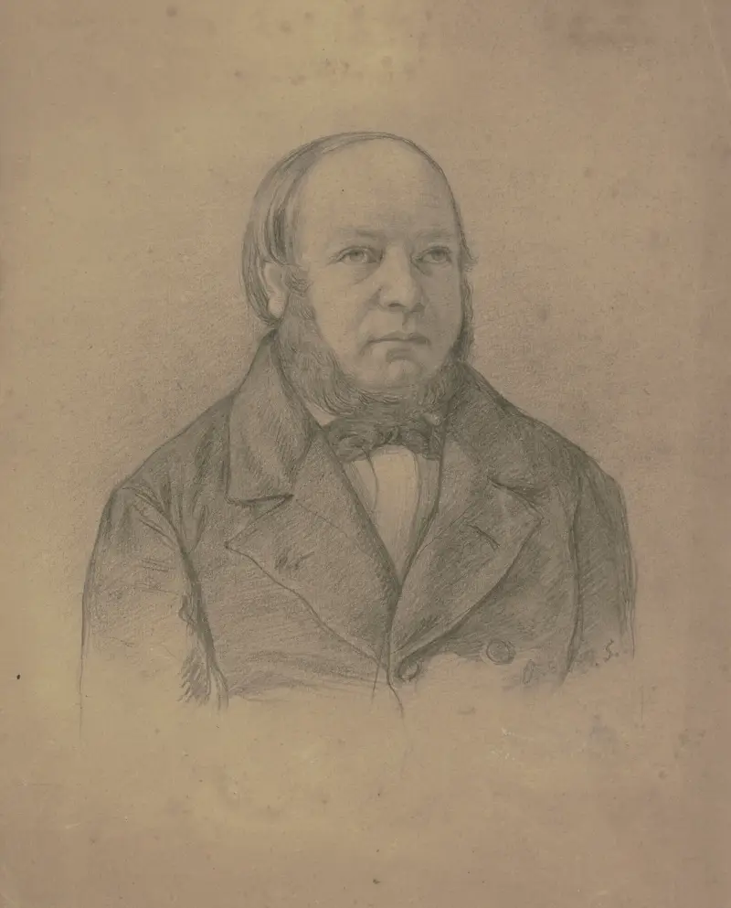 Bildnis Johann Christof Scholderer, der Vater des Künstlers von Otto Scholderer
