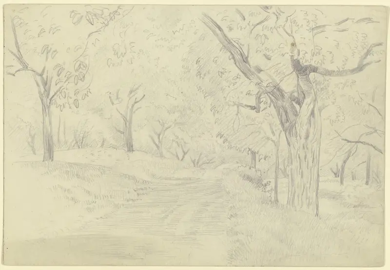 Widok na aleję, Otto Scholderer