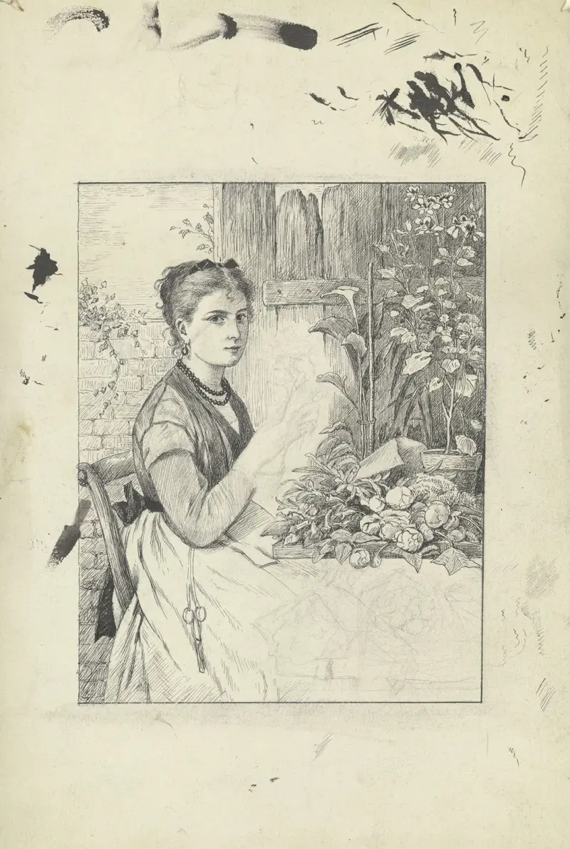 Flower arranger av Otto Scholderer