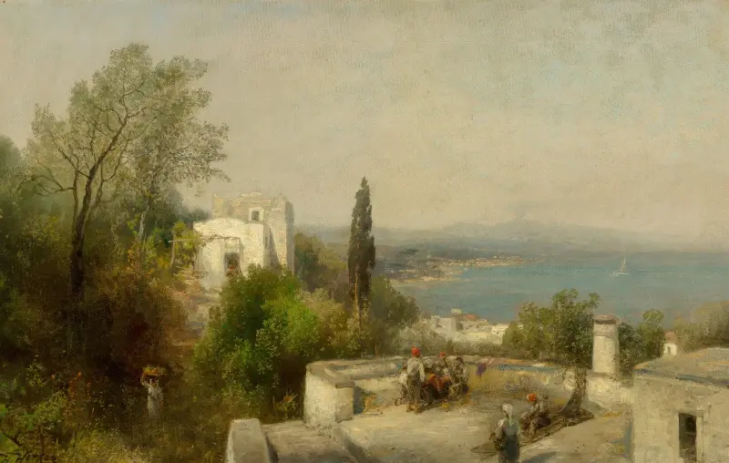 Neapelbukten av Hermann Ottomar Herzog