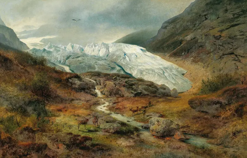 Krajobraz lodowcowy, Hermann Ottomar Herzog