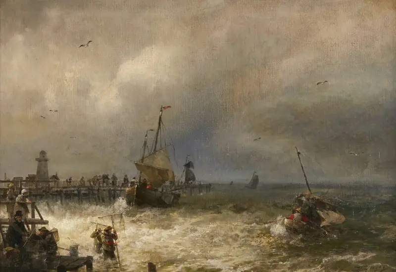 Die Rückkehr vom Fischfang von Hermann Ottomar Herzog