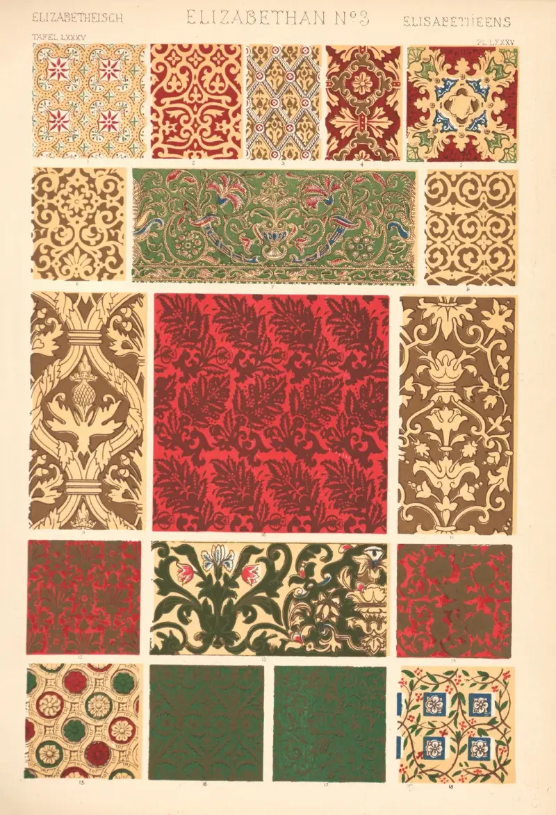 Elisabethanisches Ornament Nr. 3 – Nr. 1 von Owen Jones