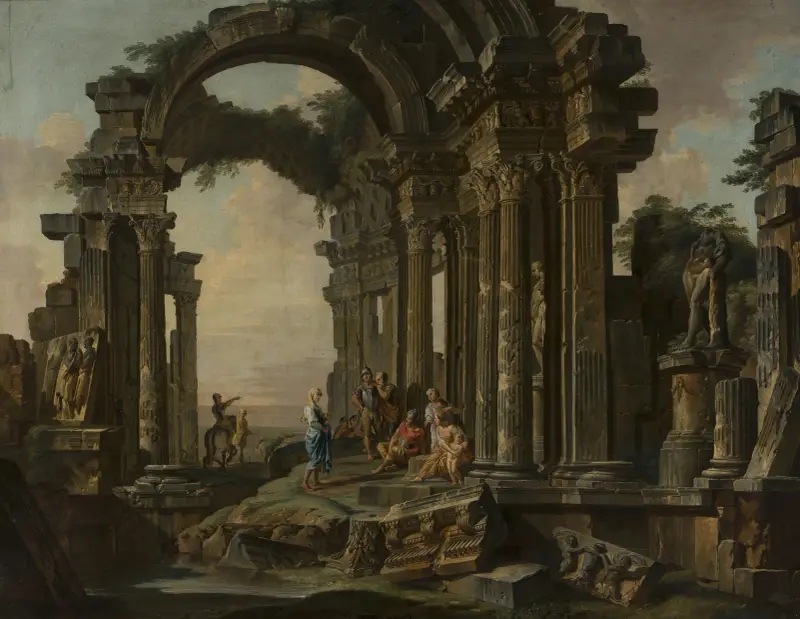 Roman ruins – nr 1 av Giovanni Paolo Panini