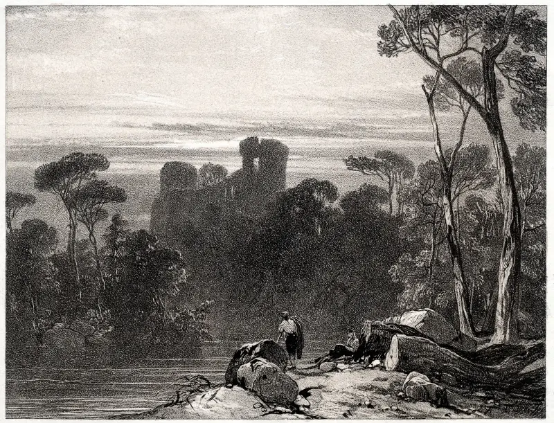 Bothwell Castle av Richard Parkes Bonington