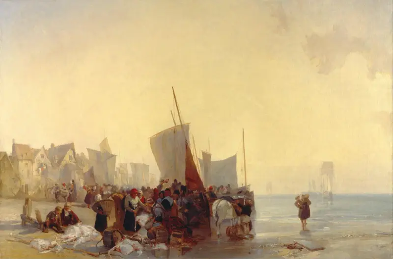 Fishmarket av Richard Parkes Bonington