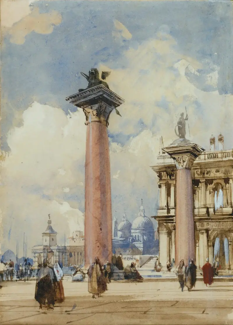 Piazzettan i Venedig av Richard Parkes Bonington