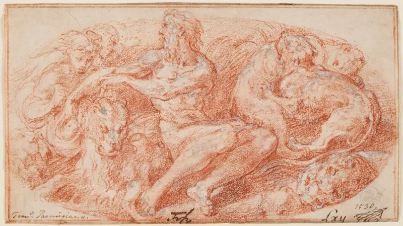 Daniel in der Löwengrube, 1531 – Nr. 2 von Parmigianino