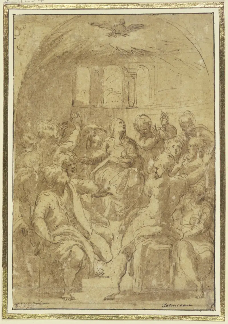 Herabkunft des Heiligen Geistes von Parmigianino