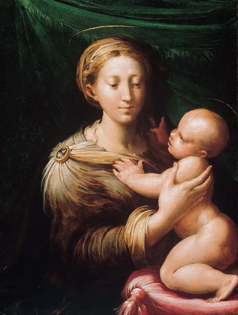 Madonnan och barnet av Parmigianino