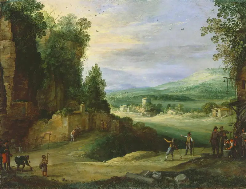 Landscape with Men Playing ‘Mail à la Chicane’ av Paul Bril