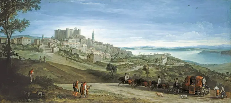 View of Bracciano av Paul Bril
