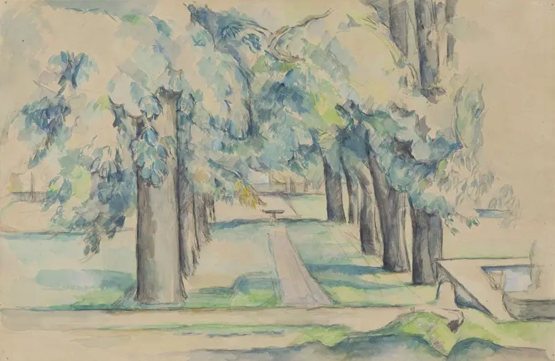 Kastanjeallé vid Jas de Bouffan av Paul Cézanne