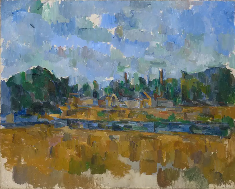 Flodstrand av Paul Cézanne
