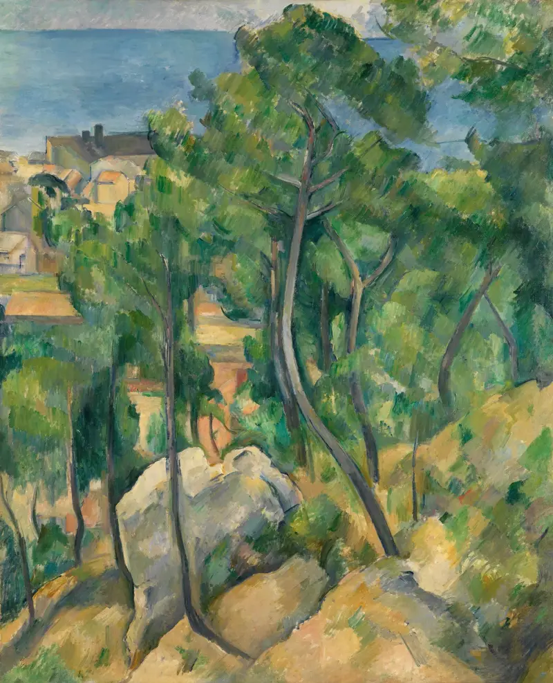 Blick auf das Meer bei L’Estaque av Paul Cézanne