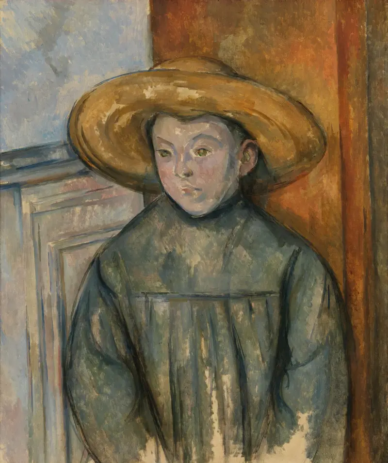 Boy With a Straw Hat av Paul Cézanne