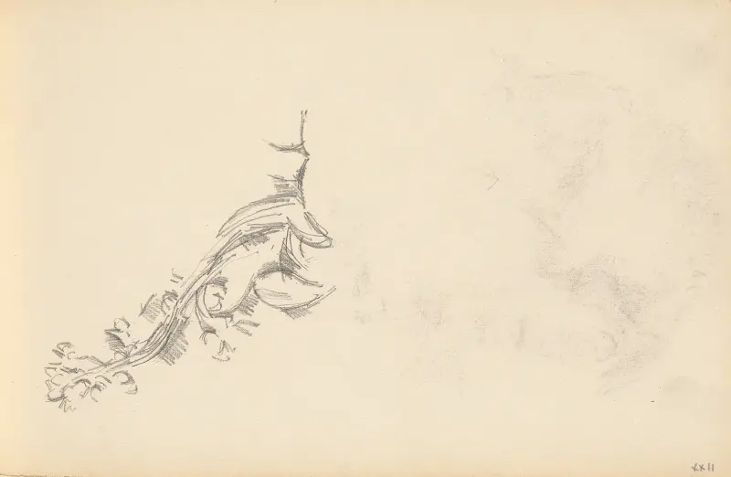 Branch in Flower av Paul Cézanne