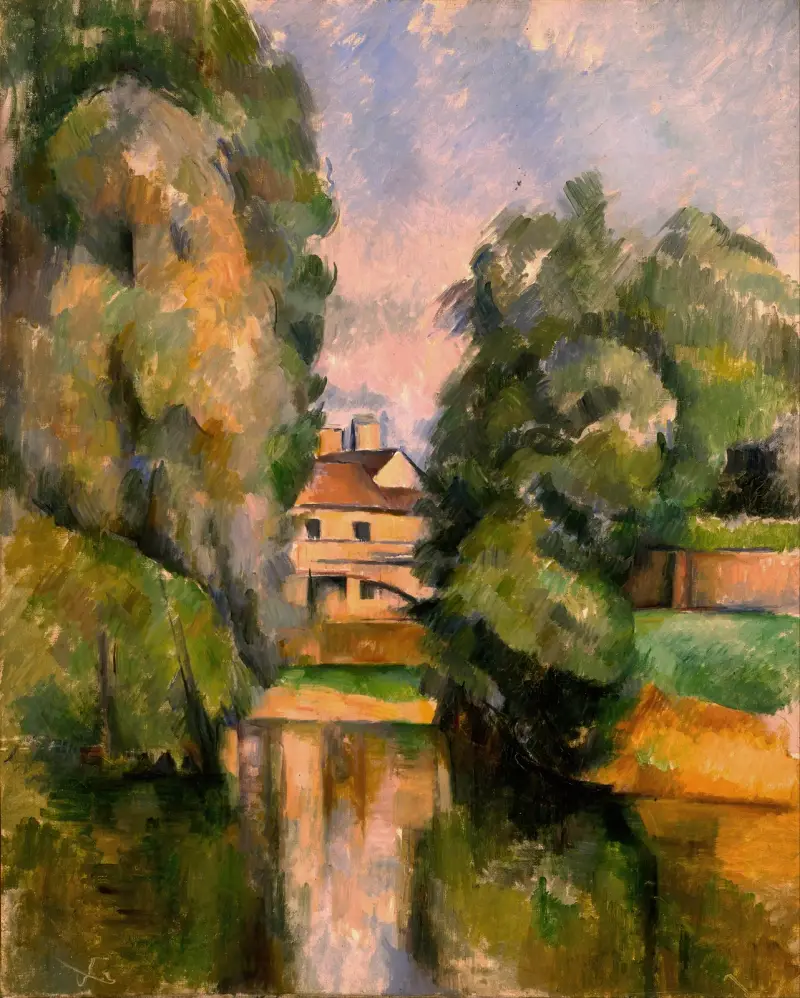 Country House by a River av Paul Cézanne