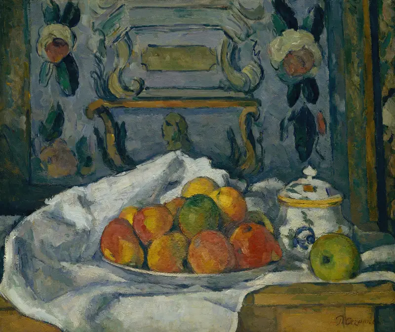 Teller mit Äpfeln von Paul Cézanne