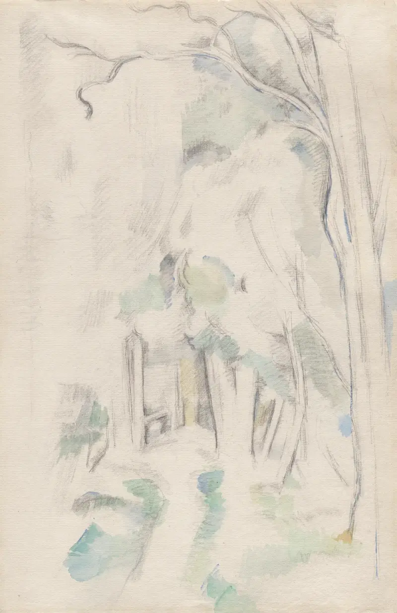 Footpath in the Woods av Paul Cézanne