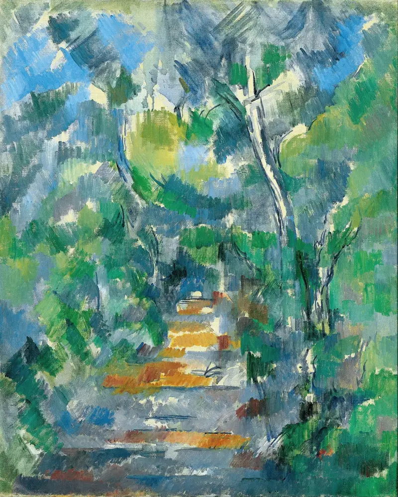 Forest Scene (Path from Mas Jolie to Château noir) av Paul Cézanne