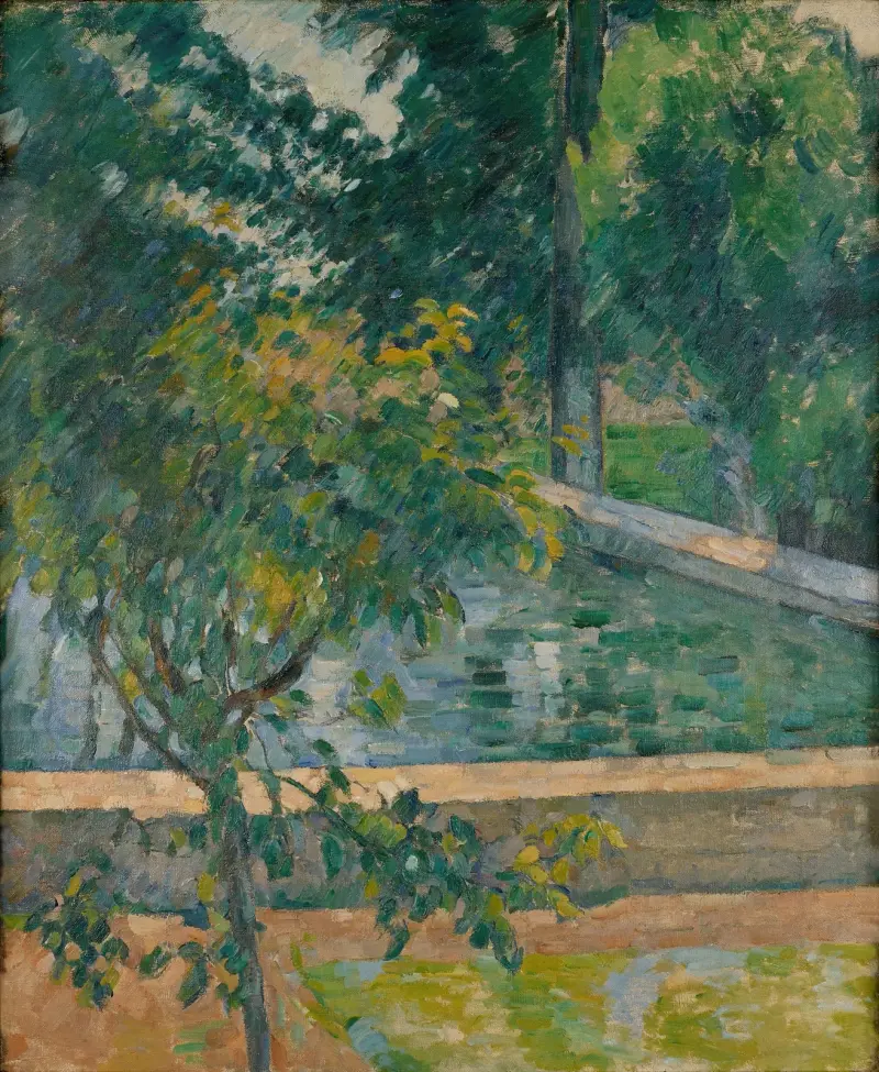 Dammen vid Jas de Bouffan av Paul Cézanne