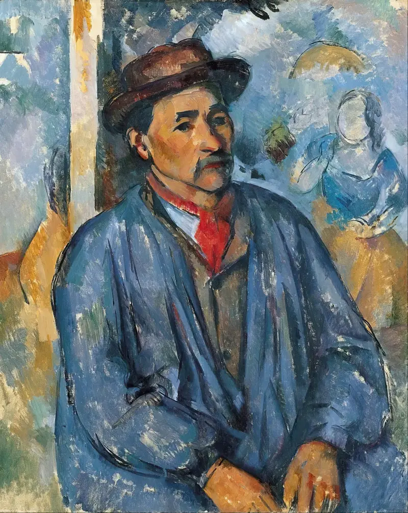 Mężczyzna w niebieskiej bluzie, Paul Cézanne
