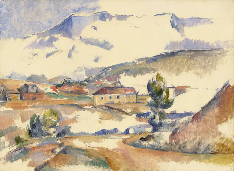 Montagne Sainte-Victoire, från nära Gardanne av Paul Cézanne