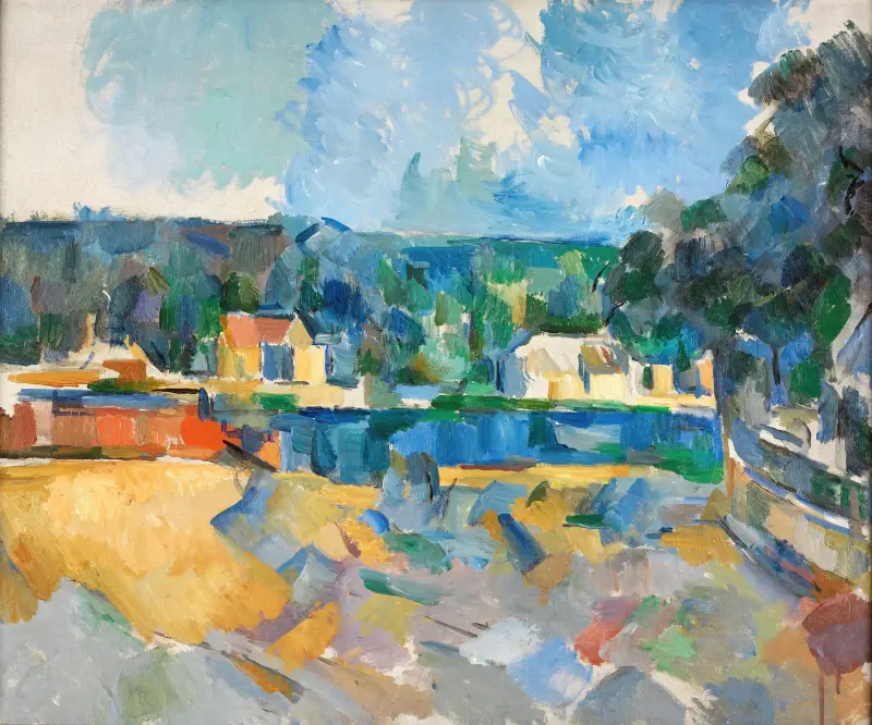 Vid flodstranden av Paul Cézanne