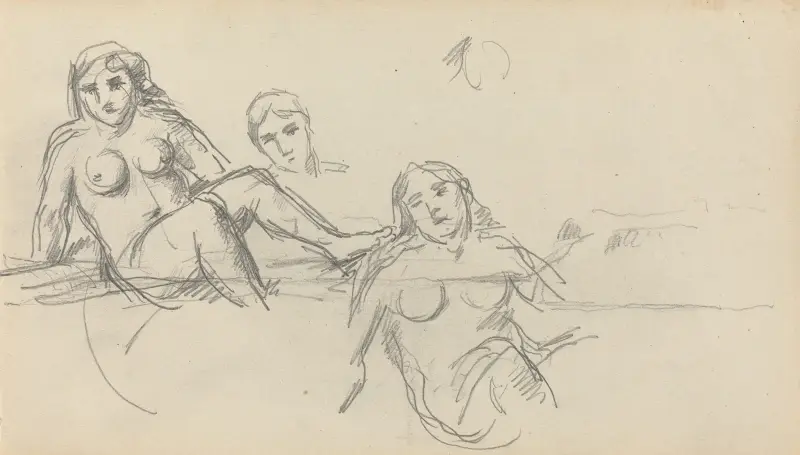 Seated Bather (verso) av Paul Cézanne