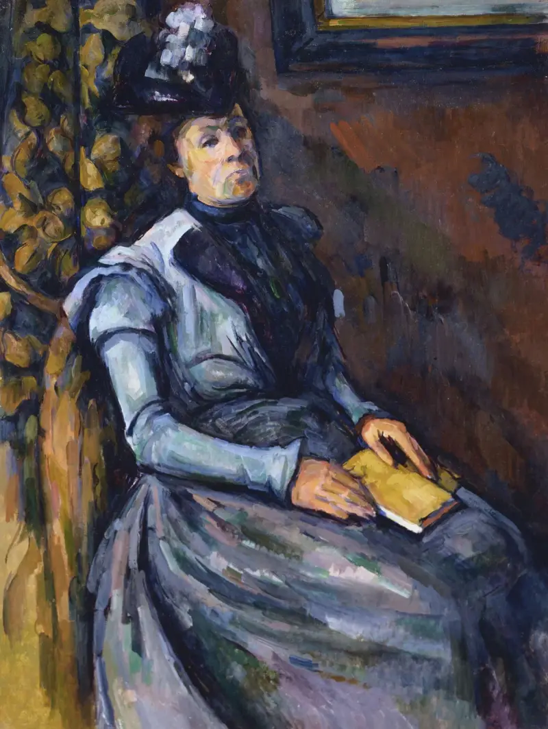Sittande kvinna i blått av Paul Cézanne
