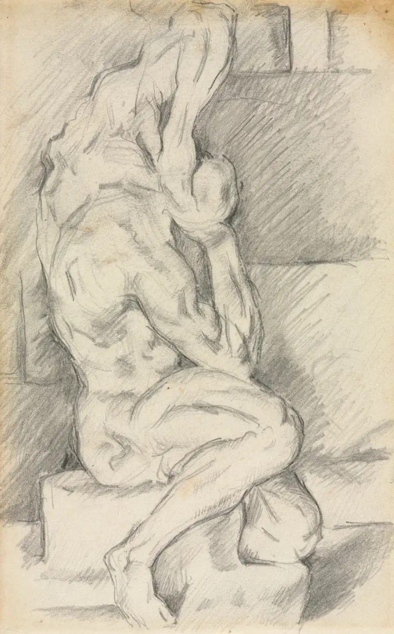 Skiss av anatomisk skulptur av Paul Cézanne