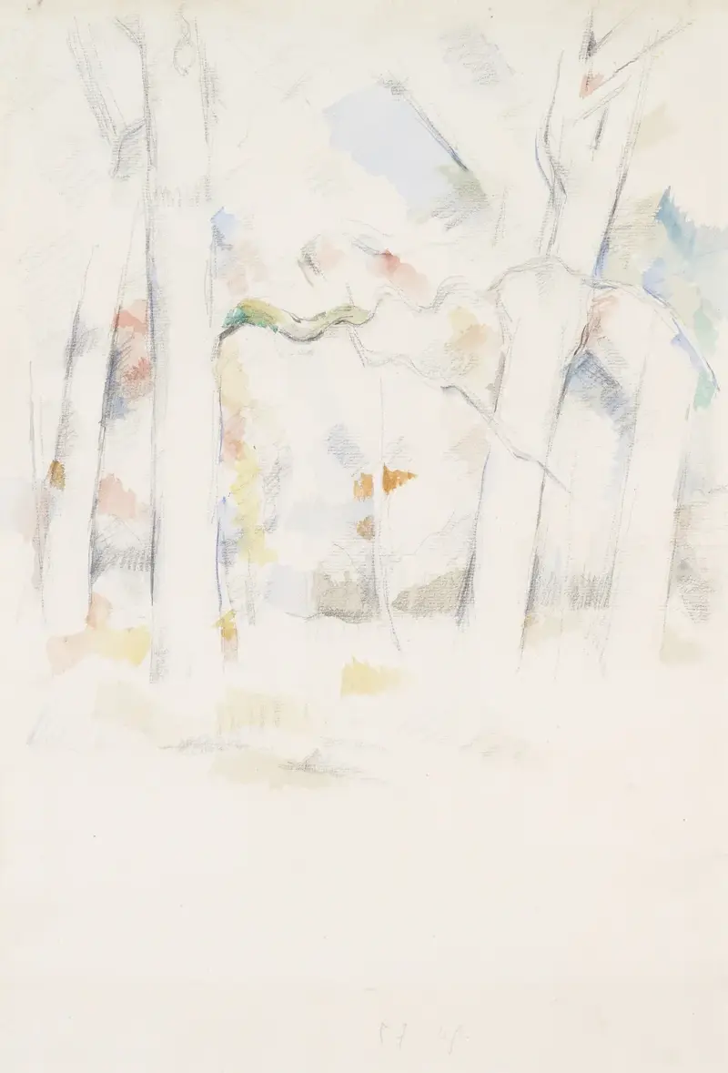 Sous-bois (Under the Trees), 1882 av Paul Cézanne
