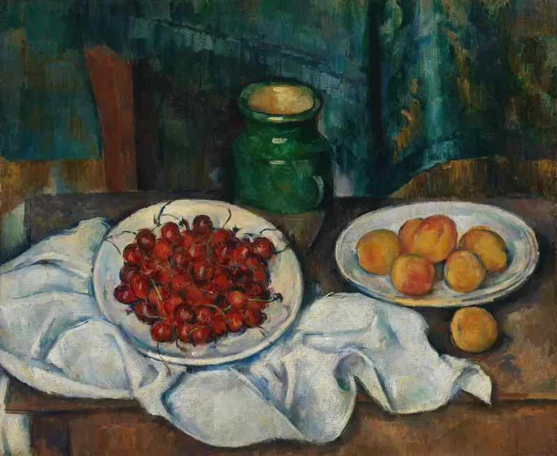 Still Life With Cherries And Peaches av Paul Cézanne