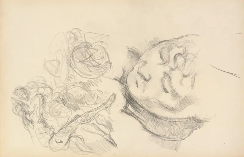 Studies Including Madame Cézanne av Paul Cézanne