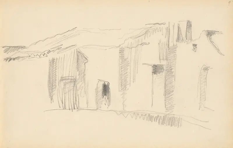 Study of Houses av Paul Cézanne