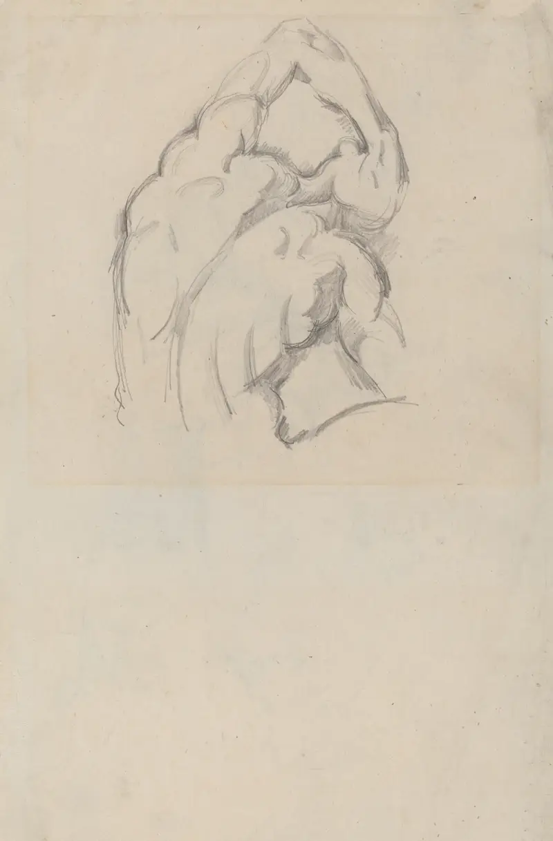 Studie des ‚Ecorché‘ (recto) von Paul Cézanne
