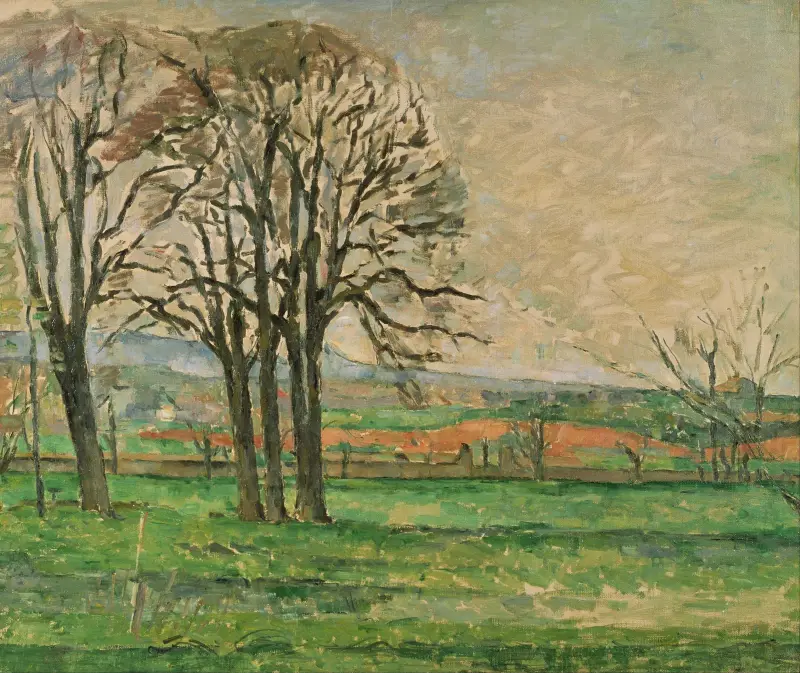 The Bare Trees at Jas de Bouffan av Paul Cézanne