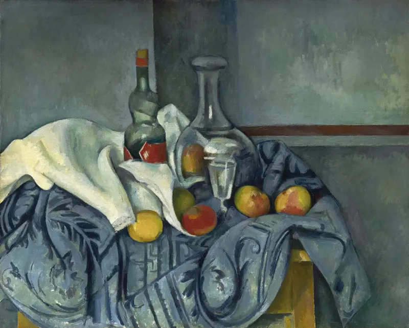 Láhev s mátou, Paul Cézanne