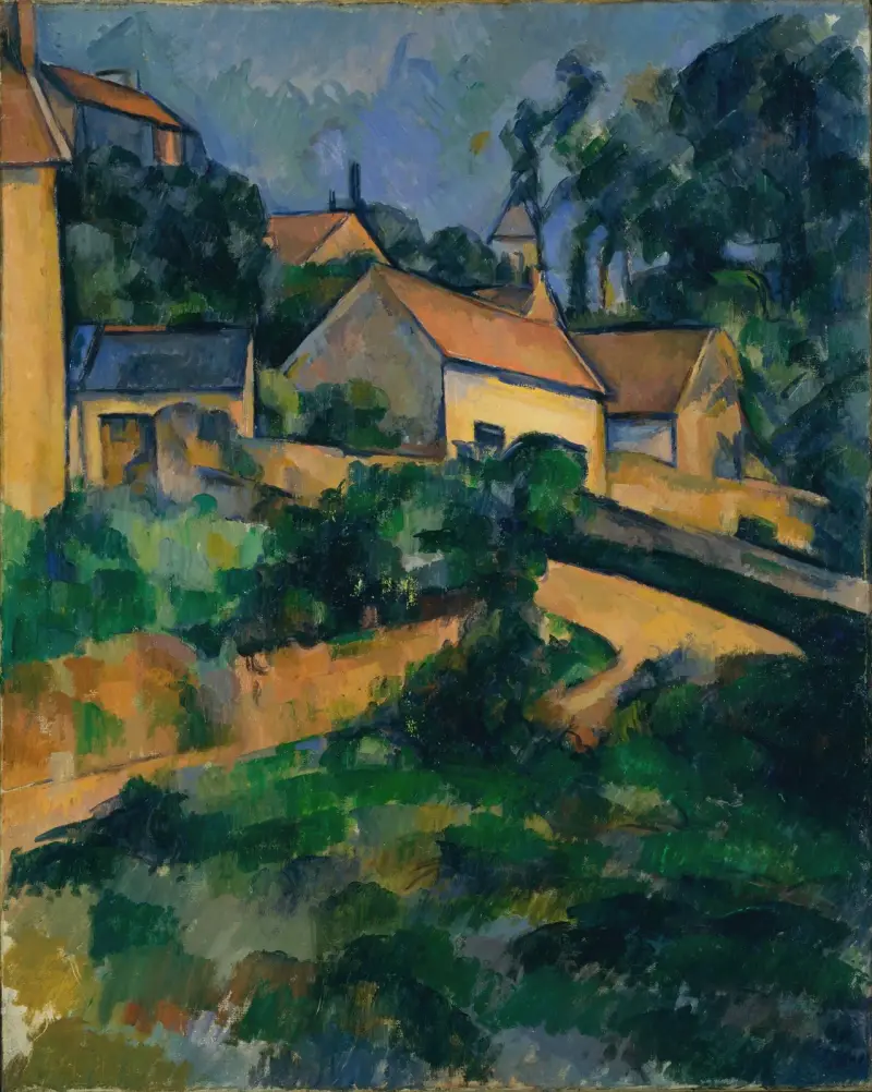 Wegkrümmung bei Montgeroult von Paul Cézanne