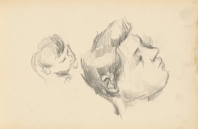 Two Heads, 1888 av Paul Cézanne