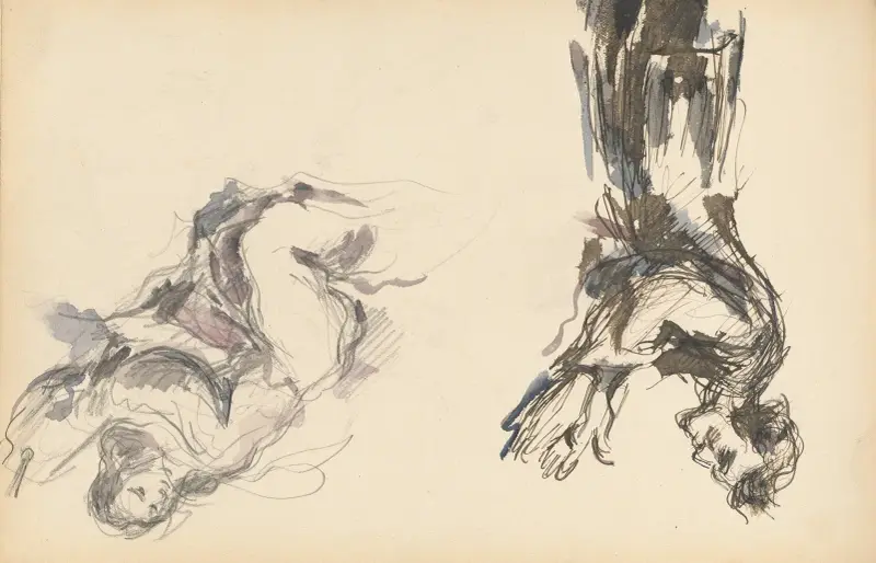 Victor Chocquet och en ängel för ”Delacroix apoteos” av Paul Cézanne