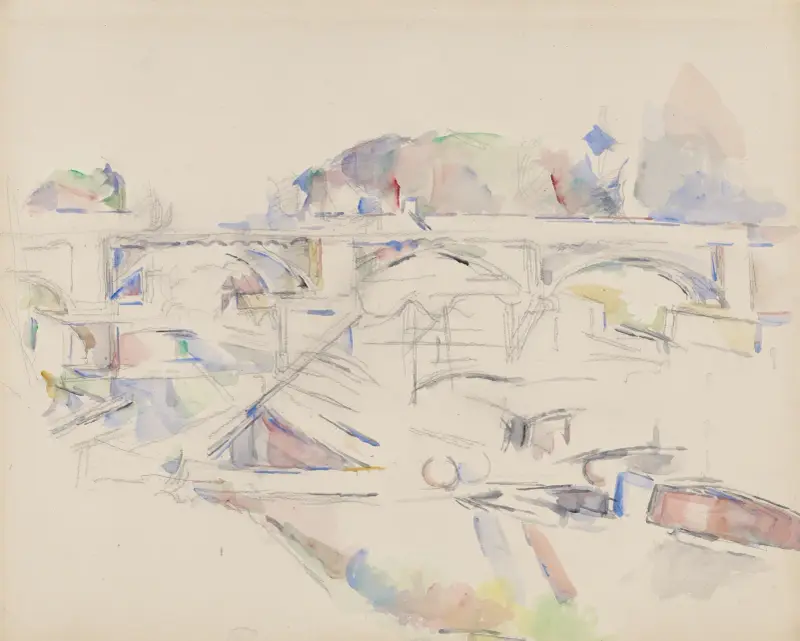 Blick auf eine Brücke von Paul Cézanne