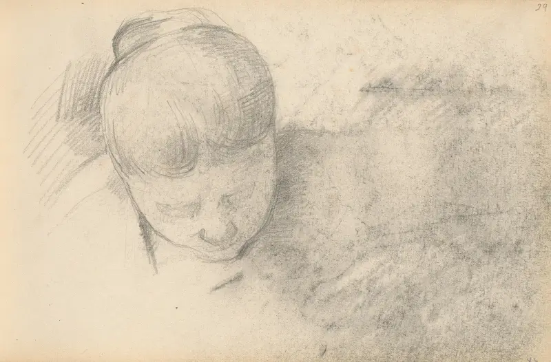 Woman Leaning Forward II av Paul Cézanne